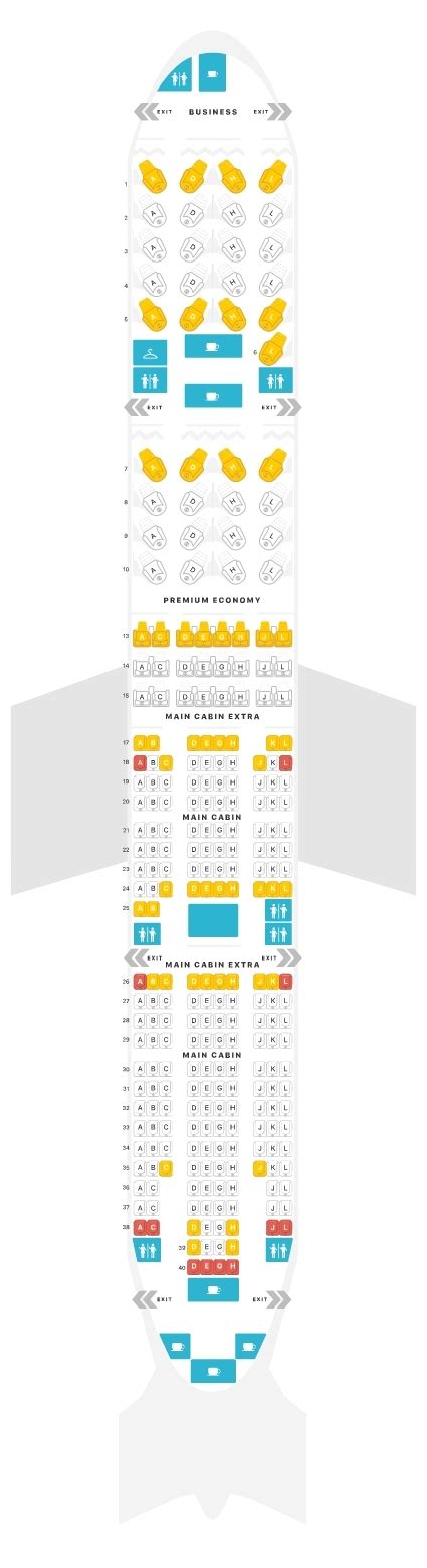 Seat map of Boeing 777 American Airlines updated 2024.
